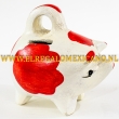 Spaarvarken 14x13cm rood