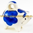 Spaarvarken 14x13cm donkerblauw